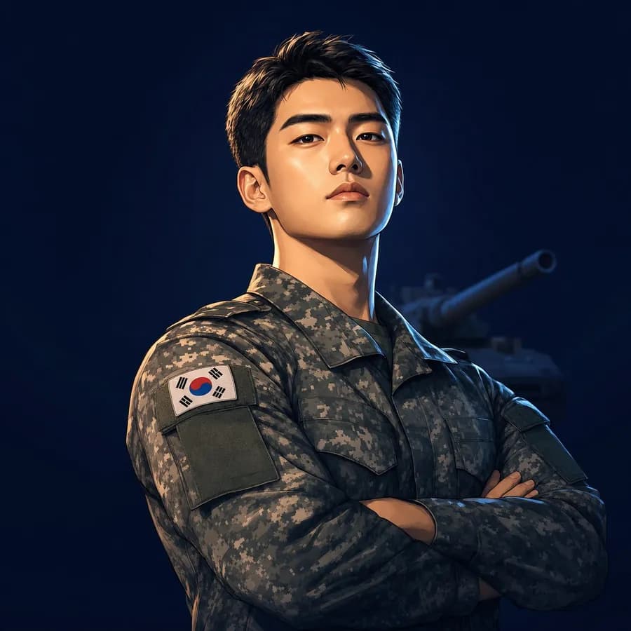 주도형(D) 성향을 표현한 군인 일러스트